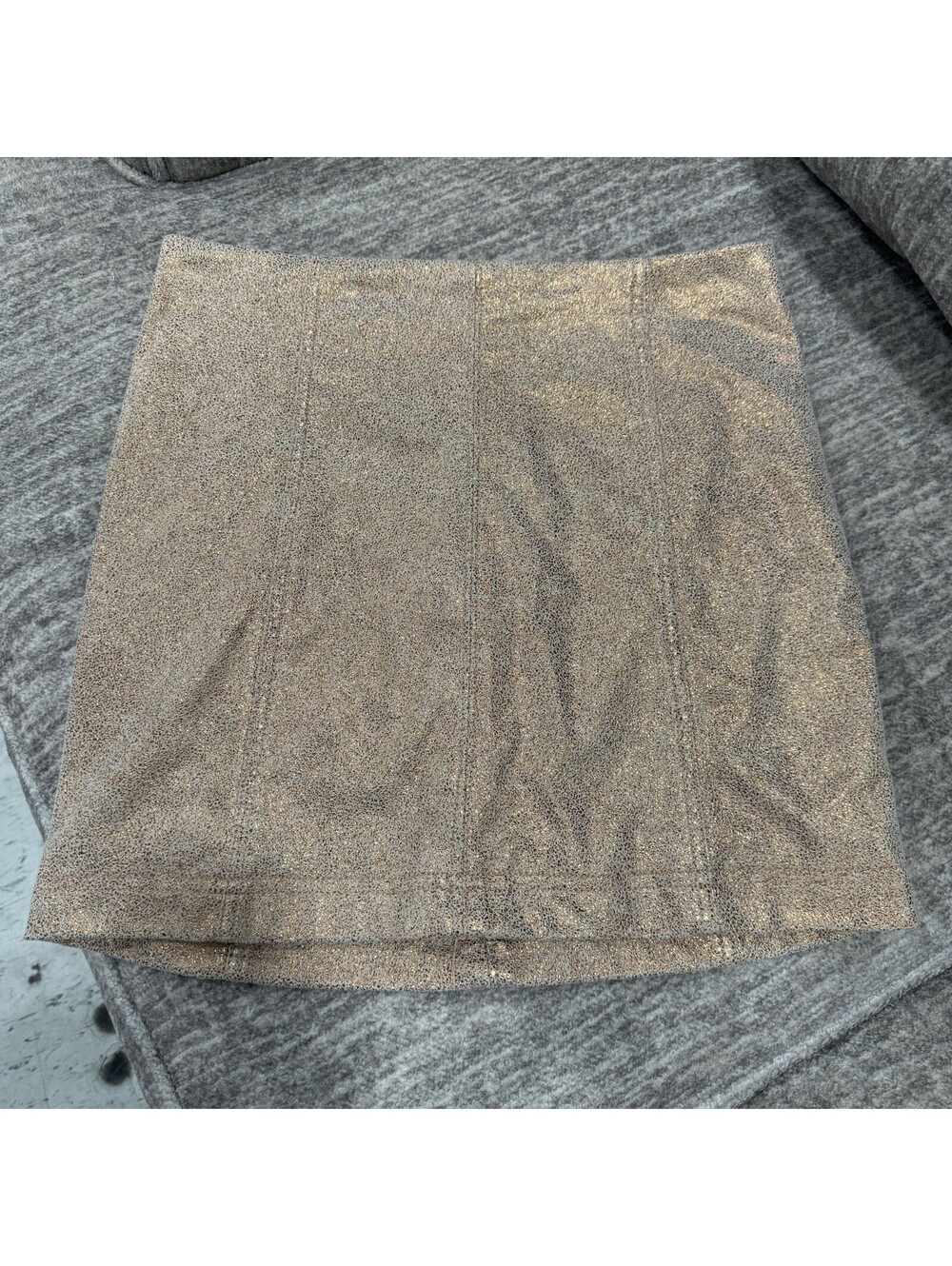 Free People Gold Copper Skirt Sz 6 Or Small